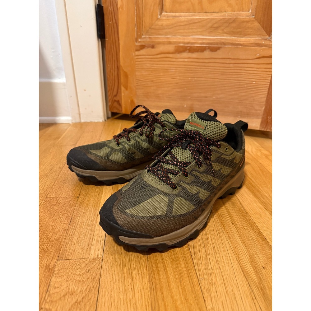 Merrell Speed Eco Waterproof Hiking Shoes Mens 11.5 Olive Black J037003